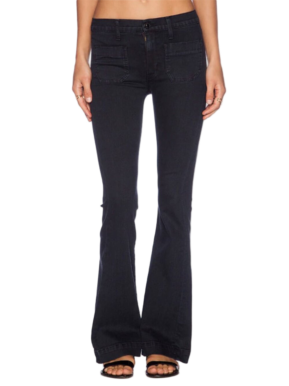 NWOT Hudson Jeans Taylor High Waisted Flare in Roof Black Size 30